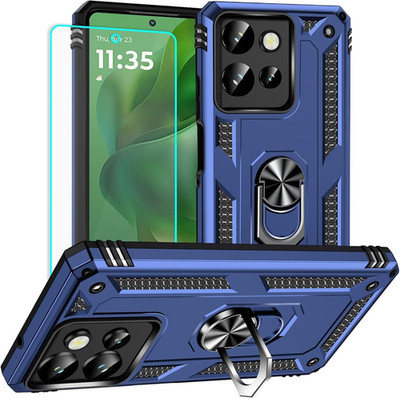 For Moto G Play/Power/Stylus 2026 Shockproof Ring Case Cover + Tempered Glass