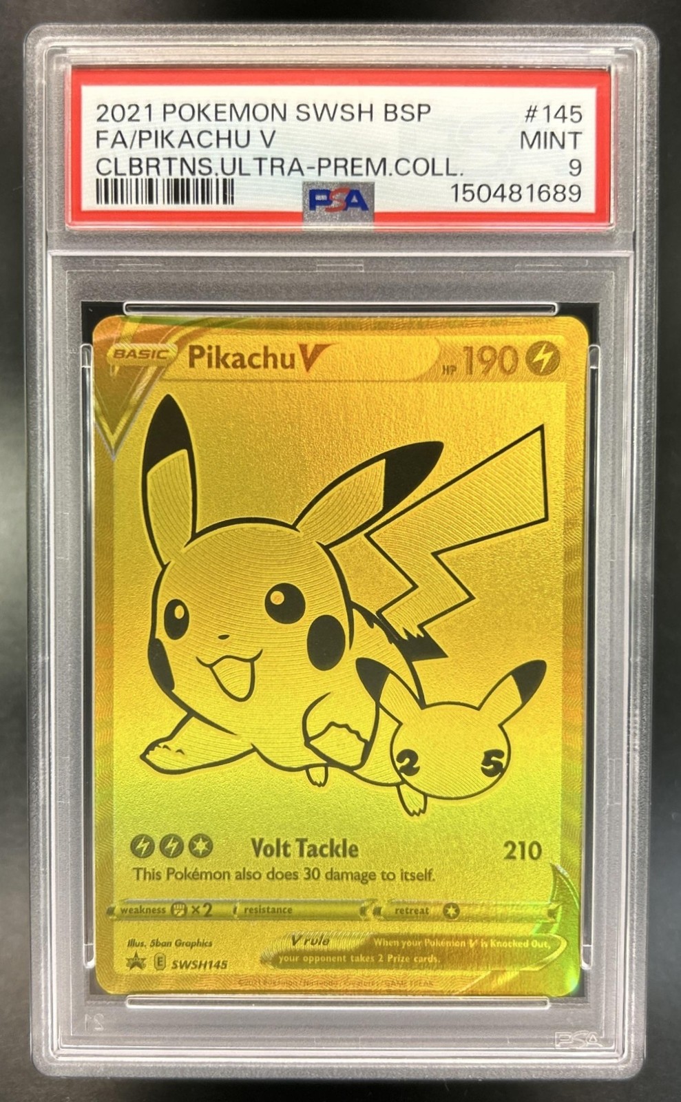 2021 Pokemon SWSH Black Star Promos Pikachu V #SWSH145 PSA 9 (89)