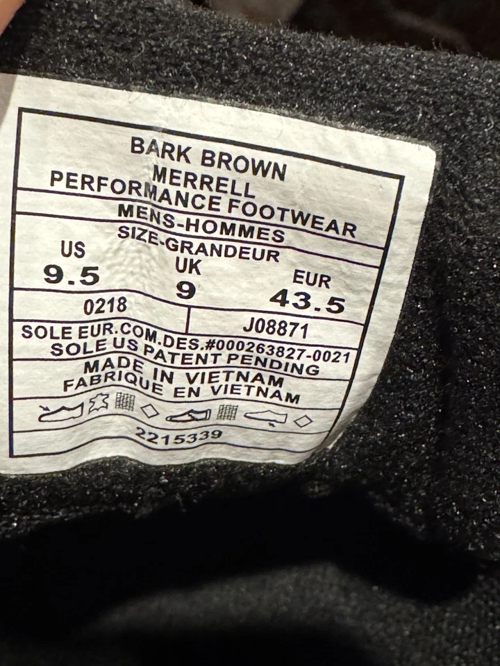 Merrell Moab Ventilator Wanderschuhe Herren 9,5 Bark Brown Vibram Low Trail Outdoor - Bild 3 von 4