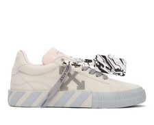 Off-White c/o Virgil Abloh Beige And Grey Vulcanized Low Sneakers in Gray