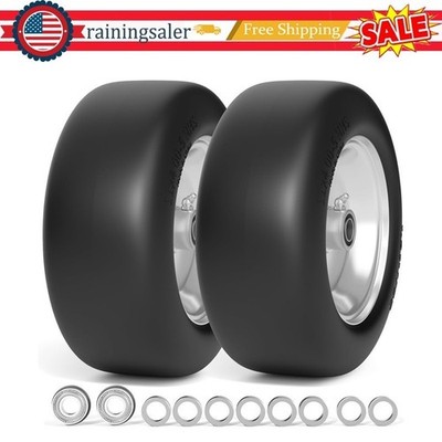 11x4.00-5 Flat Free Lawn Mower Tire Zero Turn Mower Front Tires 3/4'' & 5/8''