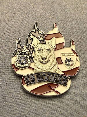 #ad Beaver Dam WI Police K9 Boomer Paw Coin Wisconsin K 9 Unit $64.99