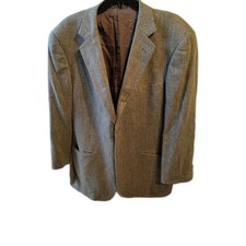 VTG Ermenegildo Zegna Mens 54R  Soft Wool/Silk 2-Button Blazer/Jacket Gray Green
