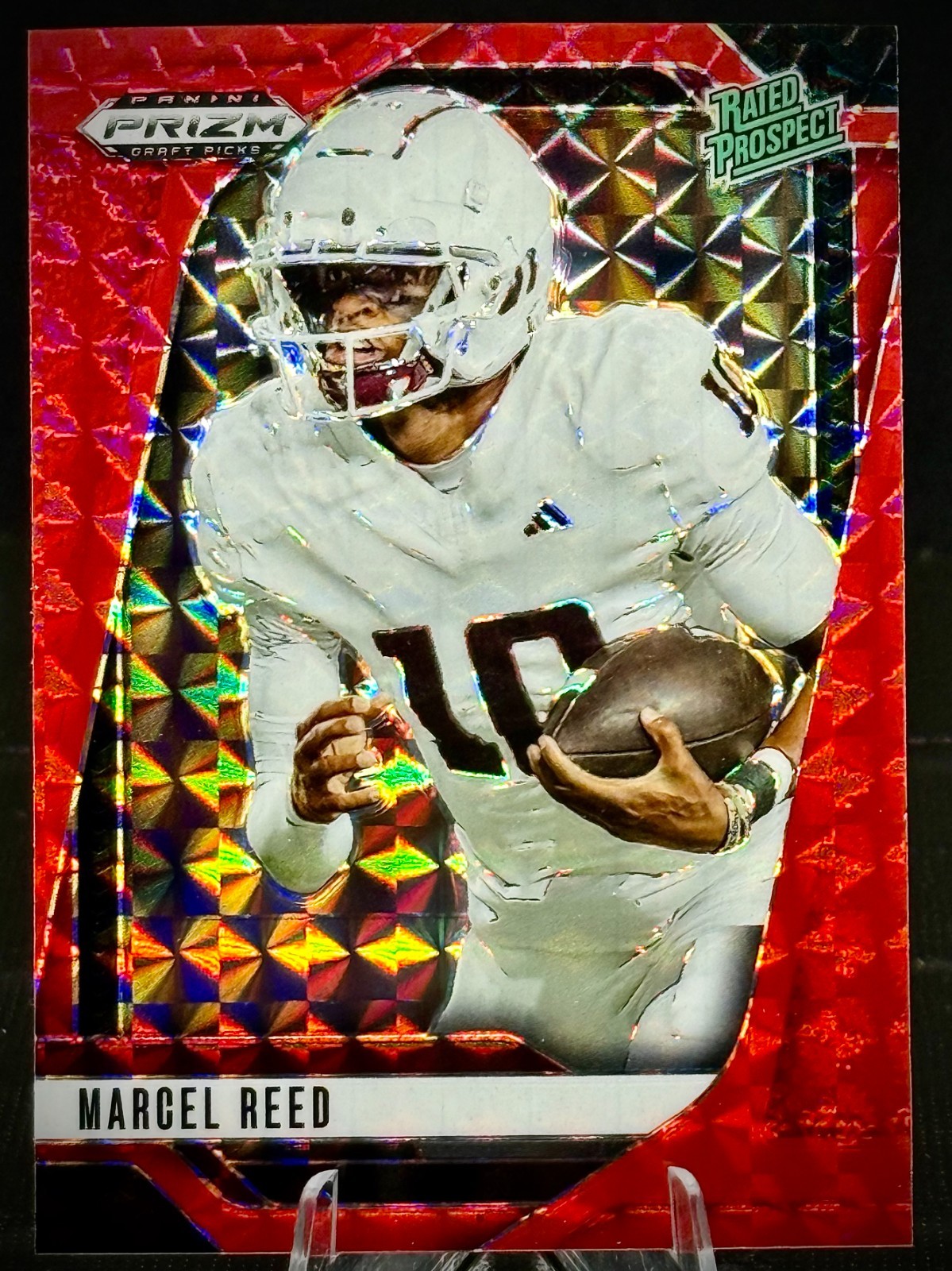 2025 Panini Prizm Draft Picks - Marcel Reed #167 Rated Prospect Red Finite /125