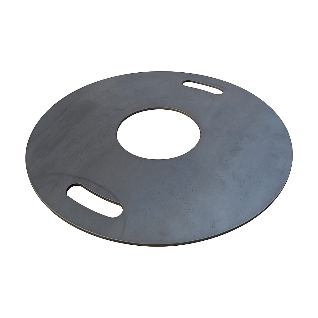 runde Grillplatte Ø60cm Stahlplatte in 5, 6 oder 8mm Stärke mit Griffmulden