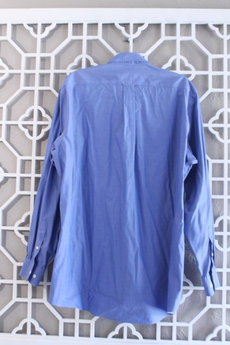 Kirkland Button Up Shirt Mens XL 17-35 Blue Oxford Non-Iron Business Cotton Men - Picture 5 of 10
