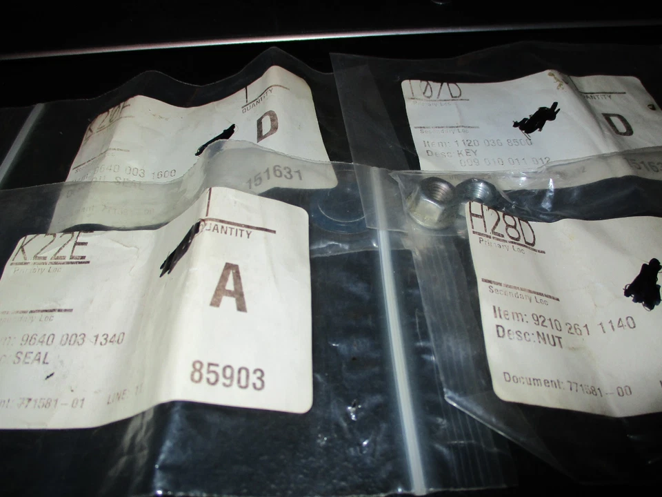 Sellos Stihl OEM, 9640-003-1600 llave y tuercas para 028 BR340 VER DESCRIPCIÓN Foto 3 de 3