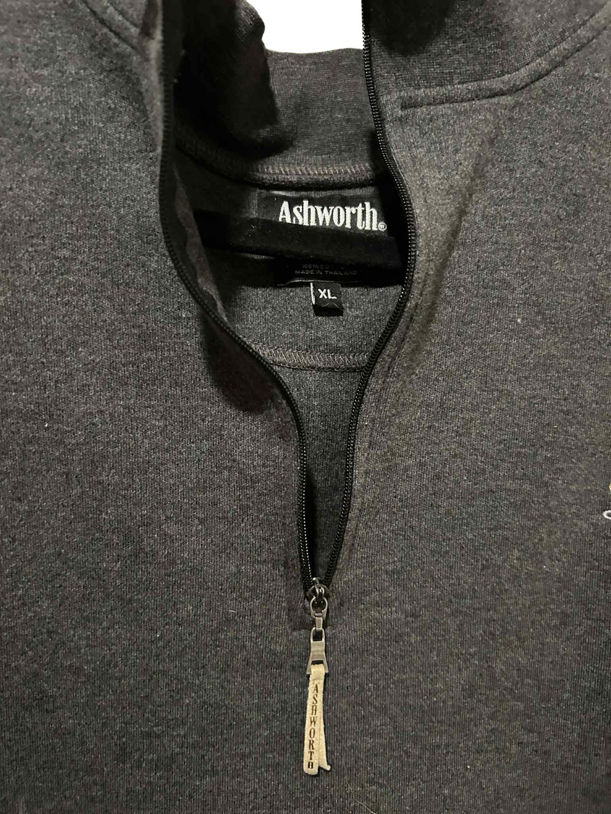 Ashworth performance quarter-zip pullover heather… - image 3