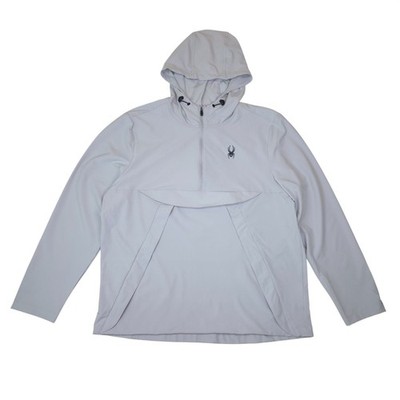 Spyder Active Packable Water-Resistant Hooded Jacket L Stretch Fabric Pockets