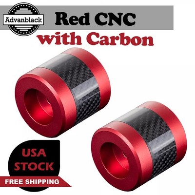 Advanblack Red CNC Alumium Carbon Fiber ProTek Machined Inlay Crash Bar Slider