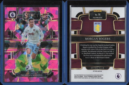 Morgan Rogers [Pink Ice] #14 2023 Panini Select Premier League card