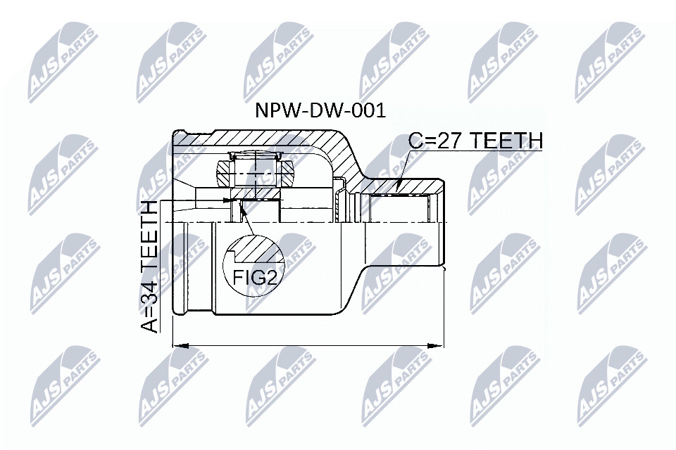 JOINT KIT DRIVE SHAFT NPW-DW-001 FOR VAUXHALL OPEL Z 24 XE 2.4L 4cyl ANTARA 2.4L - Image 6