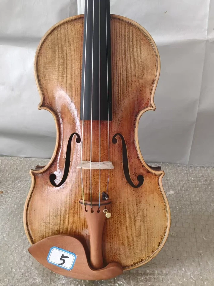 Master 4/4 violin Guarneri model Solid flamed maple back spruce top No5 - Image 4 of 4