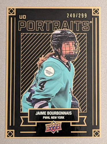 Jaime Bourbonnais 2024 Cubierta Superior PWHL Primera Edición #P11 UD Retratos Dorado/299