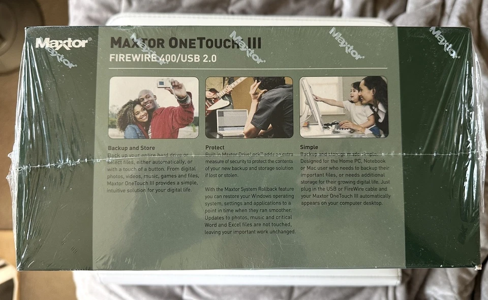 Maxtor Seagate OneTouch III - 300GB External USB 2.0/Firewire 400 Hard Drive NEW - Image 2 of 4