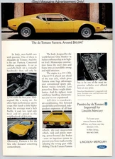 Pantera Italian Performance Exotic Speed Car Promo Vintage 1972 Advertisement