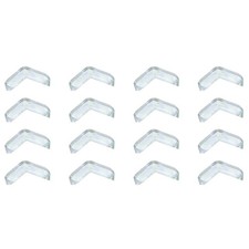 16 Pieces Clear Safety Soft Plastic Table Desk Corner Guard Protector U8E13587
