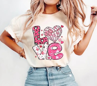 Valentine Cat Floral Heart Shirt, Cute Kitty With Flowers Tee