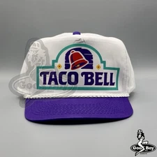 TACO BELL Hat 90s Vintage Retro Teal Purple Trucker Rope Hat