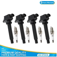 4pcs ignition coils+Spark Plugs For Suzuki SX4 Grand Vitara 2006-2009 UF562+2756