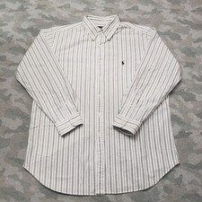 Ralph Lauren Shirt Mens 16 1/2 White Classic Fit Long Sleeve Button-Up
