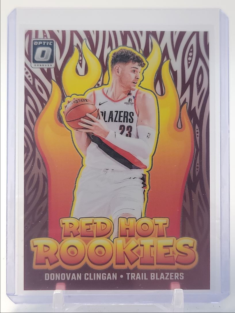 DONOVAN CLINGAN 2024-25 DONRUSS OPTIC RED HOT ROOKIES TRAIL BLAZERS RC Q1289