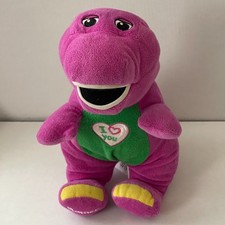 BARNEY Fisher Price I Love You Singing 10  Plush Toy Purple Dinosaur 2017 Works