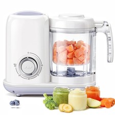 AMZBABYCHEF Baby Food Maker, 4 in 1 Processor and Free size, White