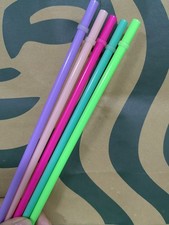 5PC Rainbows Straw STARBUCKS Reusable Tritan ...