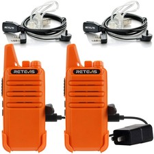 Retevis RT22 Walkie Talkies, Portable Two Way Radio Long Range Orange