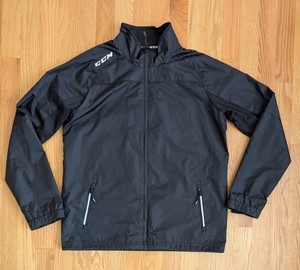 CCM HOCKEY Team Active Warm-Up Jacket Youth XL Black J5590 Full Zip