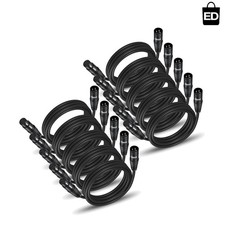 XLR to XLR Cables 6ft 10 Pack, DMX Cable 3-Pin Microphone Male Female Cables ...