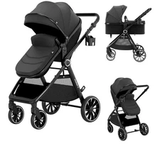 Baby Stroller 2 in 1 Newborn Convertible Stroller Bassinet for Infant New...