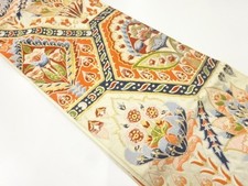 7322963: JAPANESE KIMONO / ANTIQUE FUKURO OBI / SILK / WOVEN FLORAL SARASA