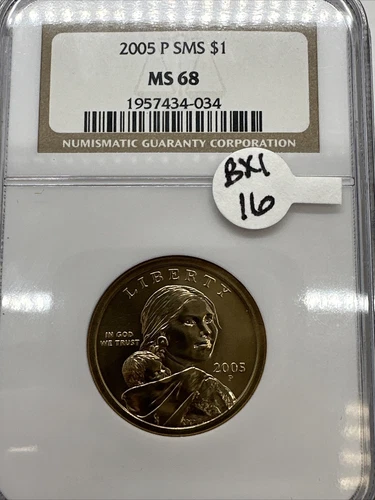 2005-P Sacagawea Native Dollar NGC MS68 SMS Quality See Description Bx1 16