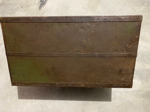Vintage Kennedy Kits Cantilever Tool Box Hip Roof Mil Green 18"x 12.5"x 10" - Picture 14 of 18