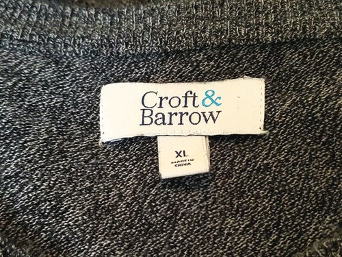 Suéter Croft & Barrow Para Hombres Carbón Brezo Manga Larga Cuello en V Extra Grande XL - Imagen 7 de 9