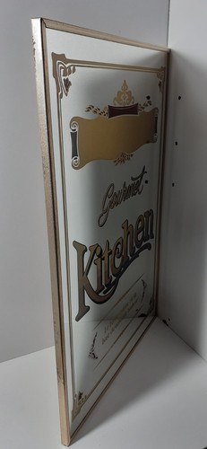 Vintage 1970s Gourmet Kitchen Wall Mirror Decor By Dareco Made In Japan 18"x 12" - Picture 2 of 7