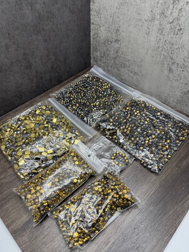 Mix Lot Of Misc Faceted Beads with Settings