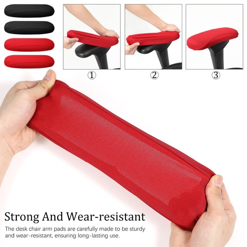 4 Stück Schreibtisch Stuhl Armbezüge Gaming Armlehne Ersatz Büro - Bild 10 von 11