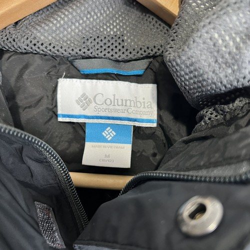 Columbia Omni-tech Black Hooded Windbreaker Kids 10/12 Medium READ - Picture 2 of 10