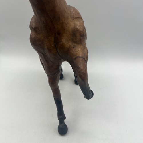 Ancienne statue de cheval Palomino enveloppée de cuir S. Curtis marron noir RARE ! - Photo 6/21