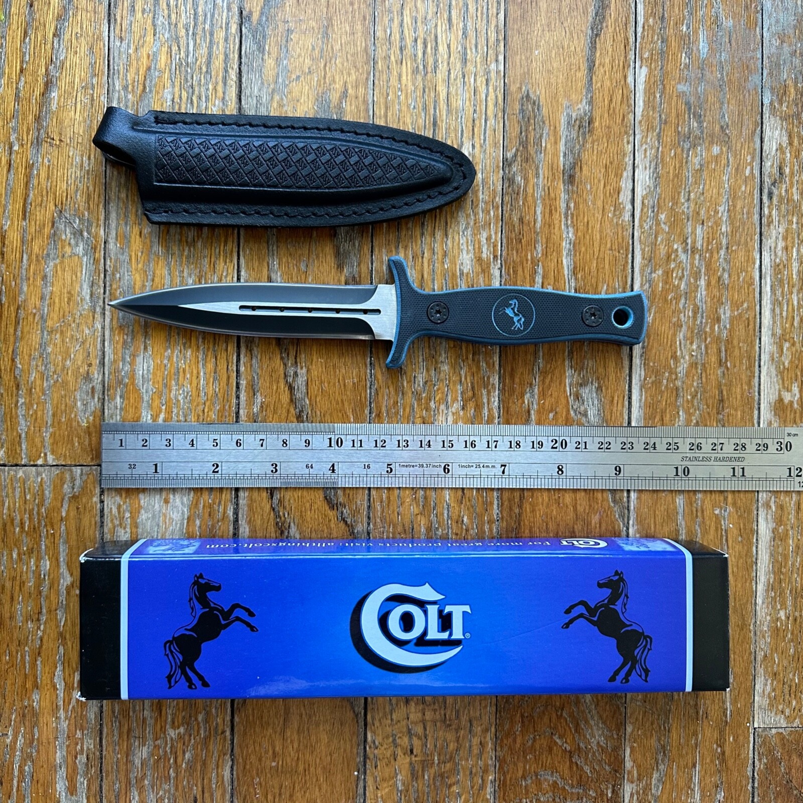 COLT CT350 Covert Ops Fixed Blade Hunter Boot Knife w/Sheath & Box 