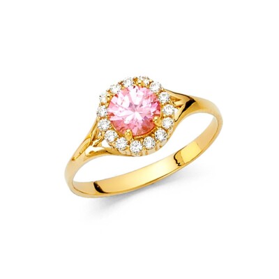 Ausgefallener Damenring Gold 14 Karat Gelbgold Zirkonia