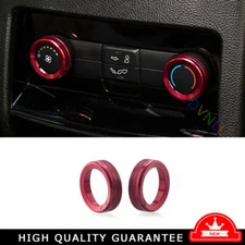 For Ford Edge 2015-2020 Red Aluminum Alloy Central Console AC Switch Button Trim