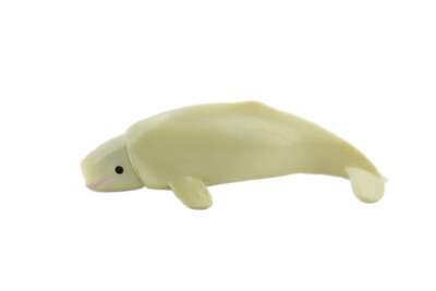 Beluga Whale, Rubber Animal, Realistic Toy Figure, Hand Painted, 3'' CH415BB108