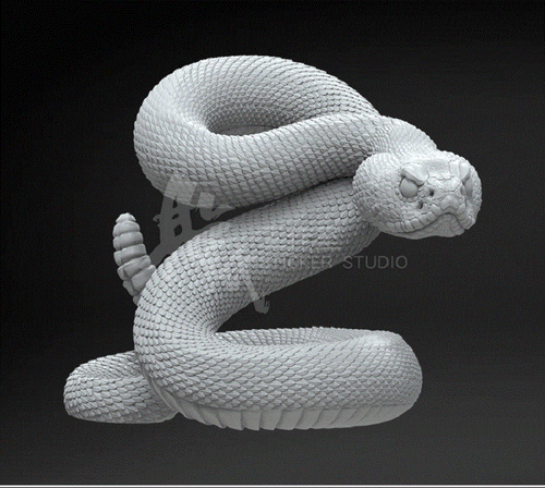 Rattlesnake 3D Unpainted Animal Figure Model GK Blank Kit New Hot Toy In Stock - Picture 3 of 11