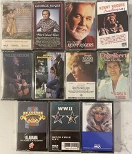 Lot of 11 Vintage Country Music Audio Cassette Tapes Kenny, Reba, Alabama  more
