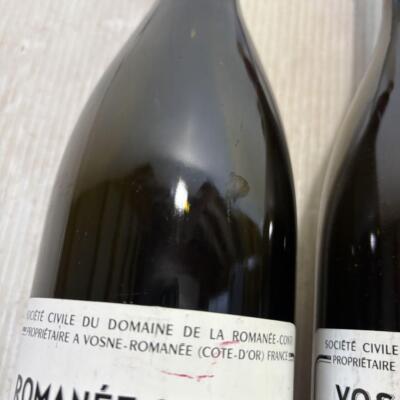 ROMANEE CONTI empty bottle St Vivant 1996 Vosne 1999 La ROMANEE CONTI empty bottle St Vivant 1996 Vosne 1999 La