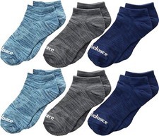 New Balance Kids' 186401 Knit No Show Socks Size MD 9.5 Toddler - 3 Little Kid